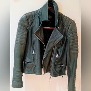 All Saints Leather Biker Jacket.